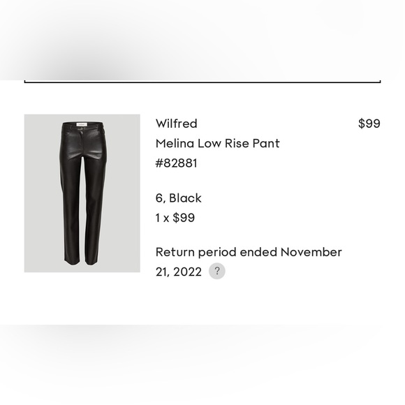 Wilfred Melina Low Rise Vegan Leather Pants - Picture 5 of 6